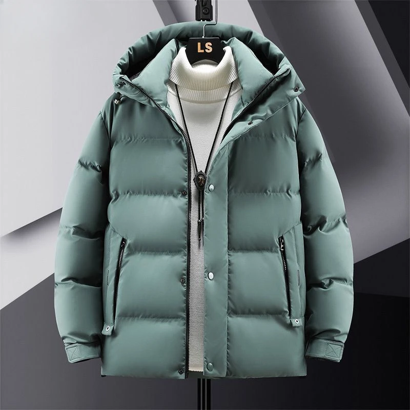 Men Trend Hooded Cotton Jacket Winter New Male Thickened Warm Plus Size 7XL Outwear Fashion Solid Color Casual Versatile Outcoat winter new men fashion hooded down jacket male thickened warm leisure large size parkas solid color all matching trend outwear