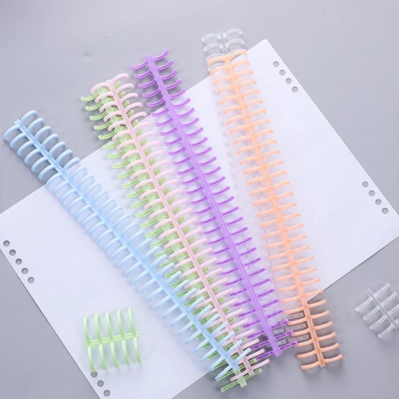 10Pcs 30 Holes Circles Ring Loose-leaf Book Album Binder Spiral Binding Clips Planner Accessories Student School Office Supplies loose leaf binder clips