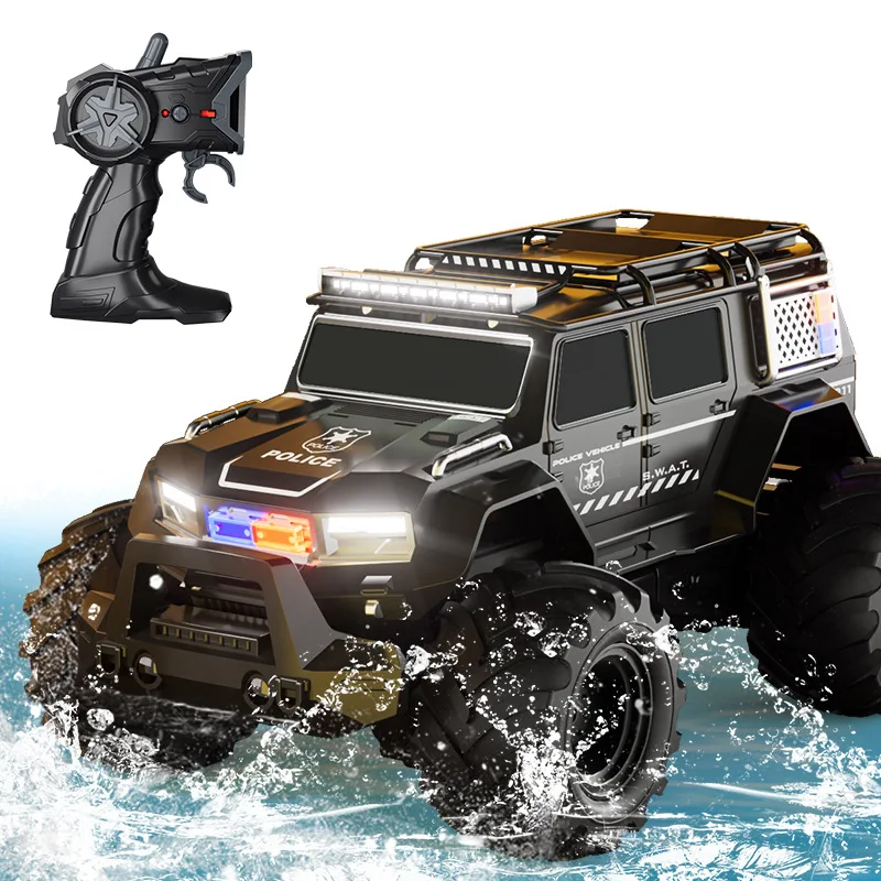 Remote Controlled Car Amphibious Stunt Vehicle Police Car Climbing - Main Image