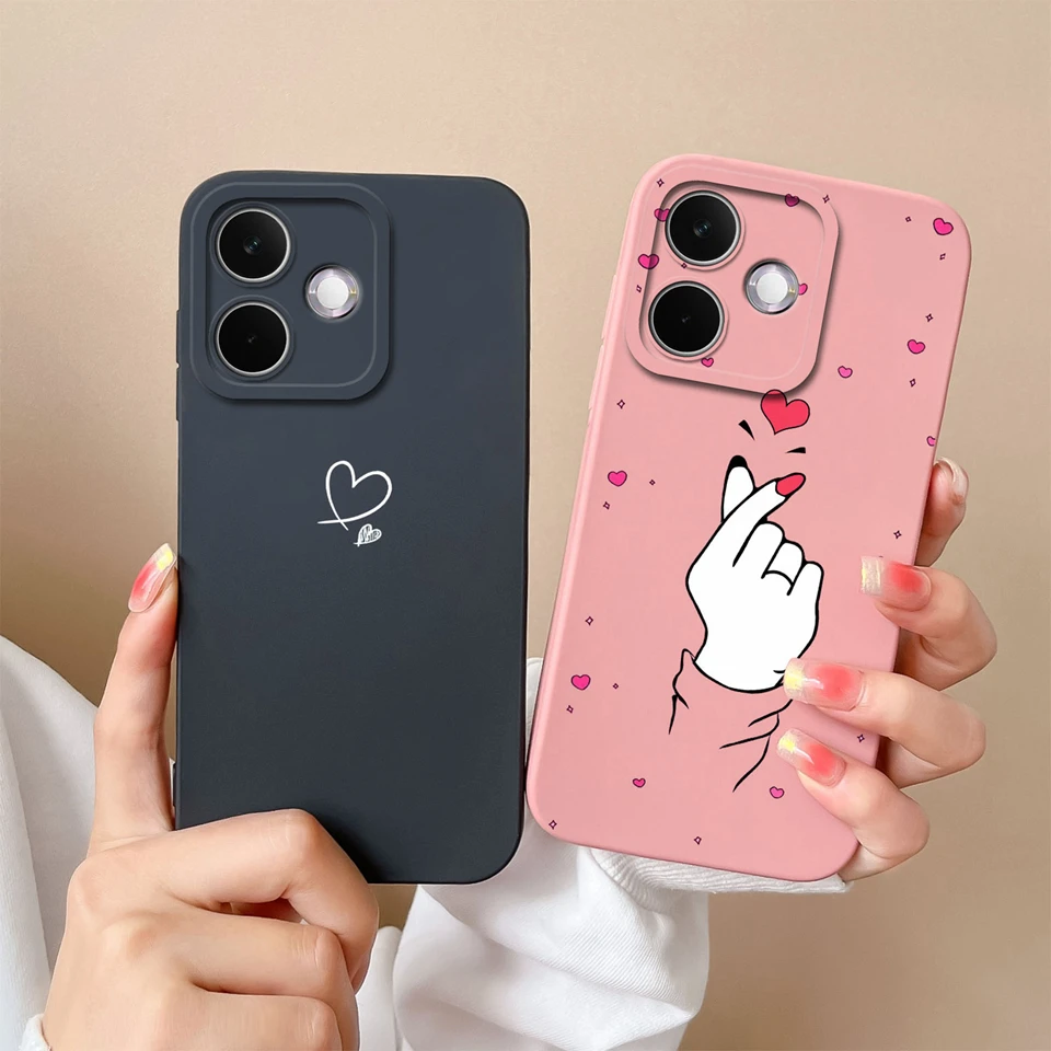 Colorful Love Heart Camera Protection Antifouling Soft Phone Case Cover