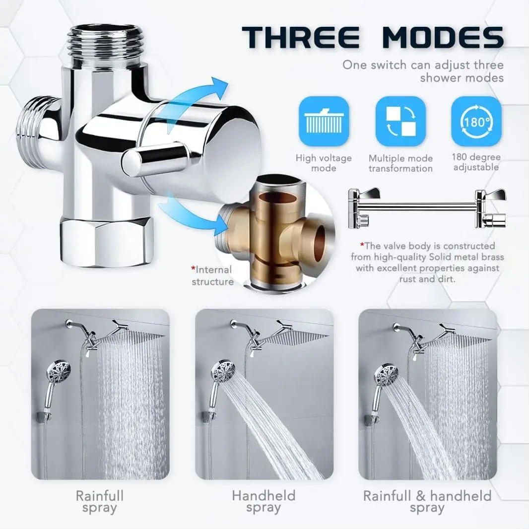 pressure 8 2 mode built-in electric washing, stainless steel chrome-plated shower head, 11 extended arm height/Angle adjustable 5