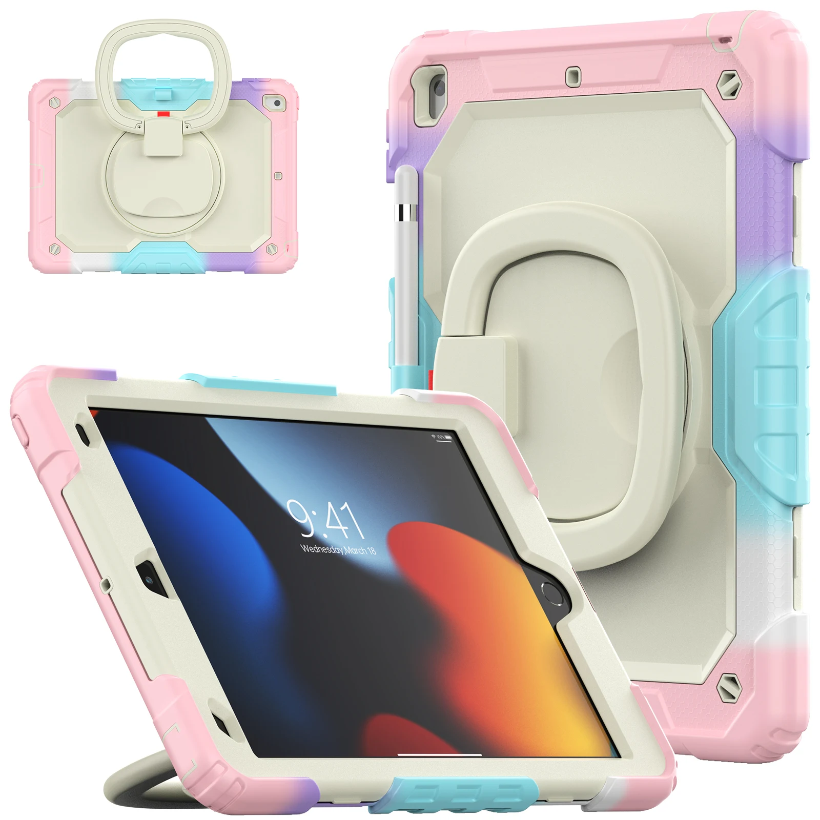 Heavy Duty Rugged Tablet Case with Kids Cover Protection