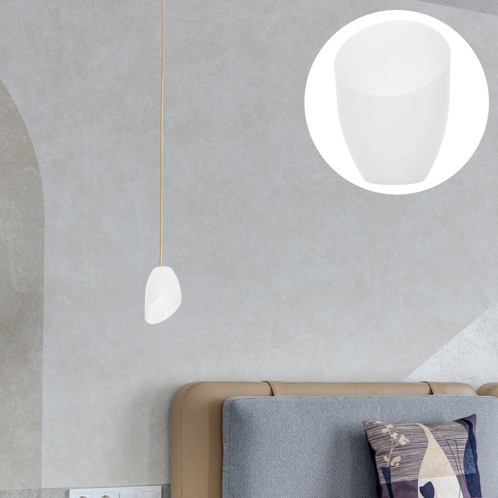 

5 Pcs Angled Horseshoe Lampshade Table Light Ceiling Desk Lights for Bedroom Pe Chic Replacement Design Floor