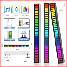 

RGB LED Strip Light Music Sound Control Pickup Rhythm Ambient Atmosphere Lamp Backlight Night Light For Bar Car Home Decoration