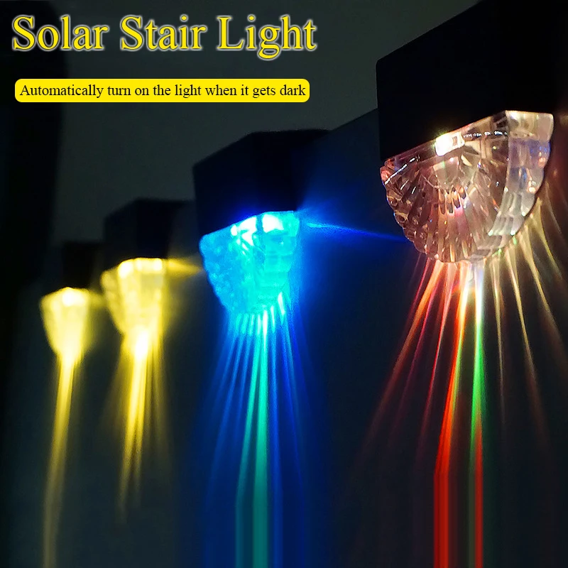 

Outdoor Solar Railing Light Stair Light Fence Wall Step Light Villa Garden Corridor Light Rainproof Garden Decoration Lighting