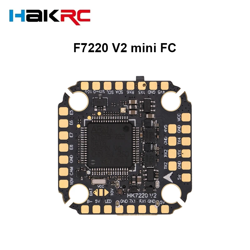 

HAKRC F7220 V2 MINI Flight Control Integrated Dual BEC Barometer Gyroscope OSD Oneshot Dshot Mutishot 2-6S for FPV Racing Drone