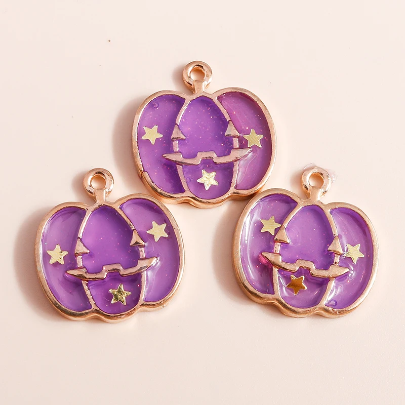 20 Stück süße Mischung Emaille Halloween Geist Kürbis Fledermaus Charms Anhänger für Schmuckherstellung Tropfen Ohrringe Halsketten Armbänder DIY Geschenke – Detail 15