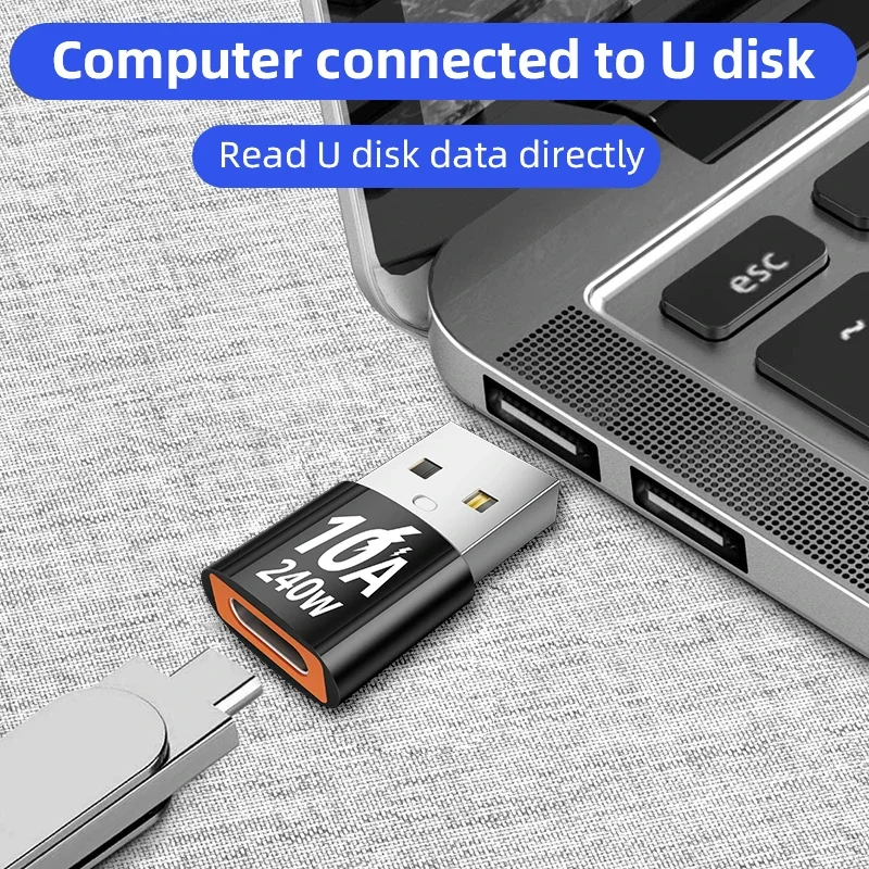 OTG Adapter 10A Type C To USB 3.0 For Xiaomi Samsung iphone Macbook Usbc To A Fast Charging Data Transfer