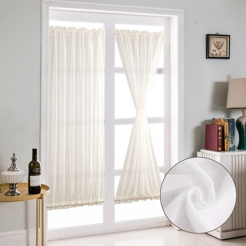NAPEARL-cortinas cortas de estilo europeo para ventana, cortinas de puerta,  baratas, listas para la cocina, elegantes, de un solo Panel, decoración