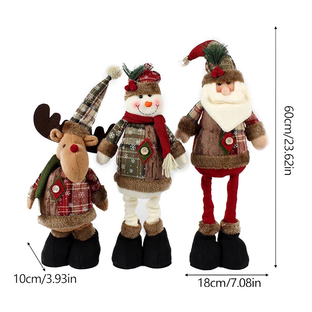 New Big Santa Claus Snowman Elk Doll Children Xmas Gift Christmas Tree Decorations Home Wedding Party Supplies Plush Ornaments
