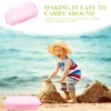 Sand Table Storage Box Children Outdoor Sandbox Tray for Kids Toys Beach Portable With Lid Abs Handheld Activities Office 3