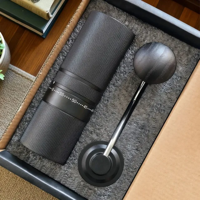 Professional Manual Coffee Grinder Stainless Steel Conical Burr CNC Mill Adjustable Grind Size for Espresso Home Coffee Maker 1