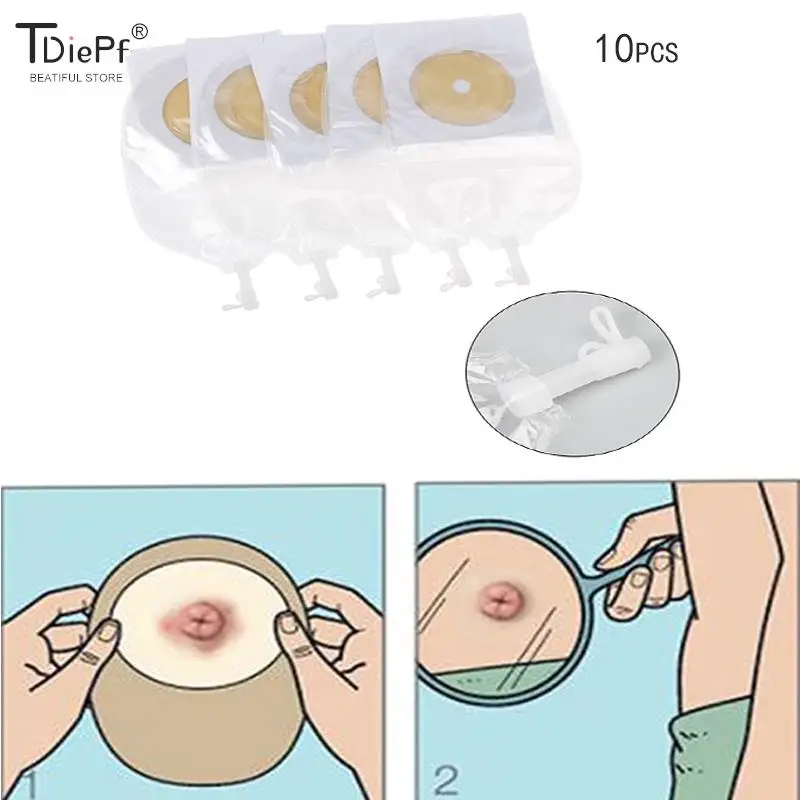Sacchetti Per Urostomia Da 10 Pezzi Sacchetto Per La Cura Dello Stoma Con Assistenza Medica Anti-Riflusso Ad Alta Capacità Un Pc Drenaggio Sacchetti P