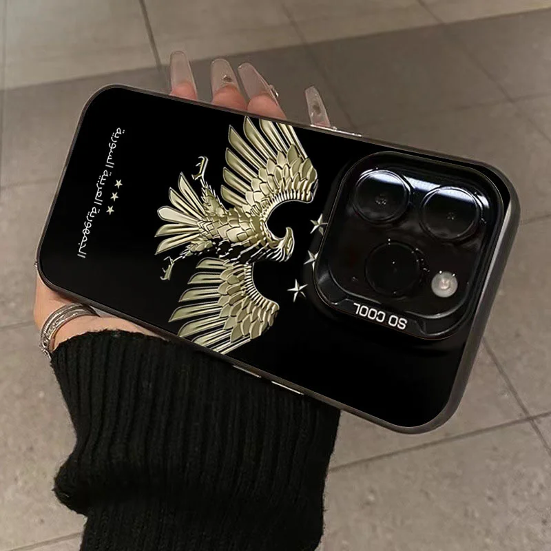 Syrian Golden Eagle Design Shockproof IMD Phone Case – Elegant & Durable Hard Cover