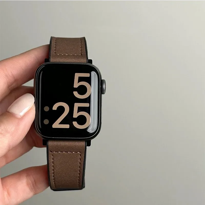 Premium Leather Magnetic Watch Strap - Timeless Elegance