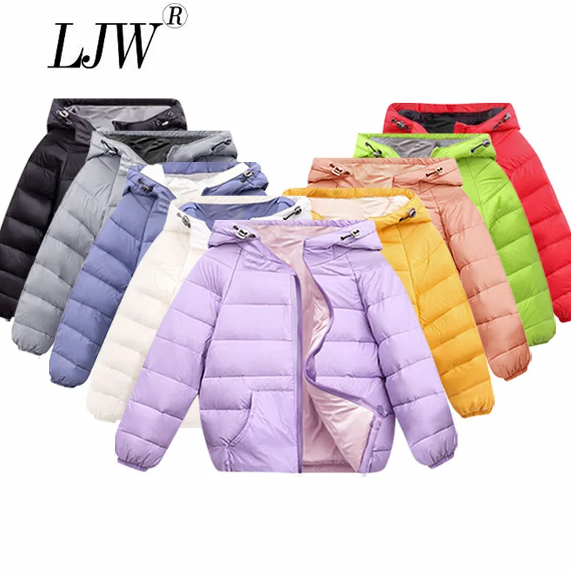 Children's Lightweight Down Jacket Boys Girls Candy Color 2-8 ye