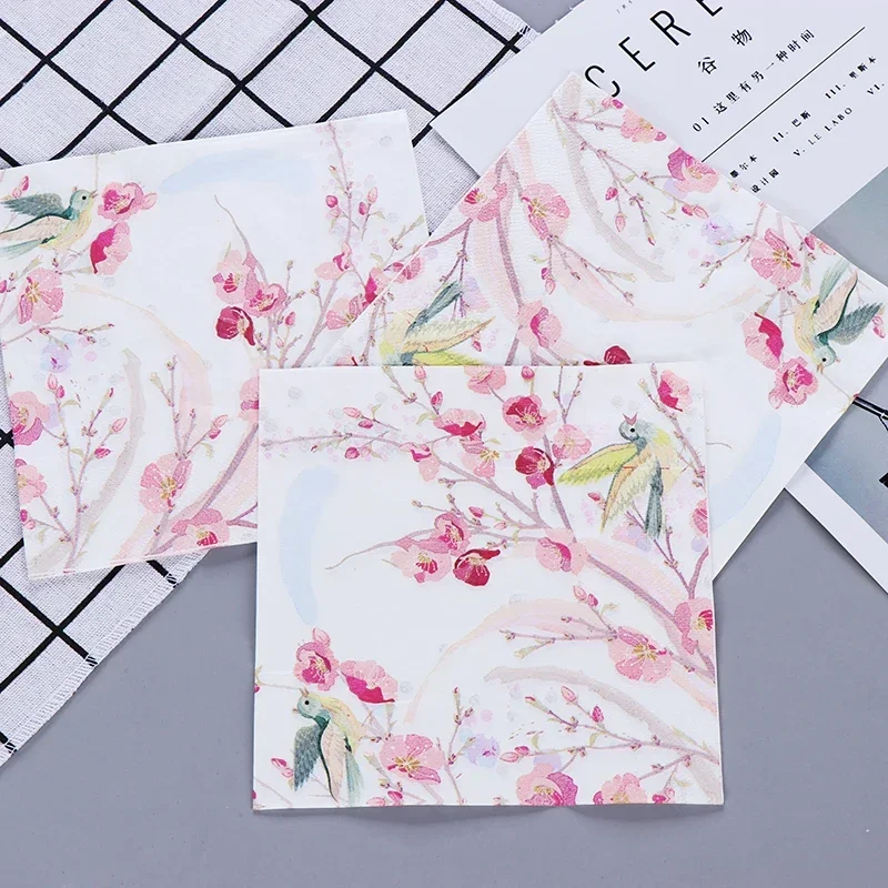 20pcs/pac New Colored Paper Napkins Colored Facial Tissues Printed Paper Napkins Party Placemats 2 Ply Food Grade 33*33cm
