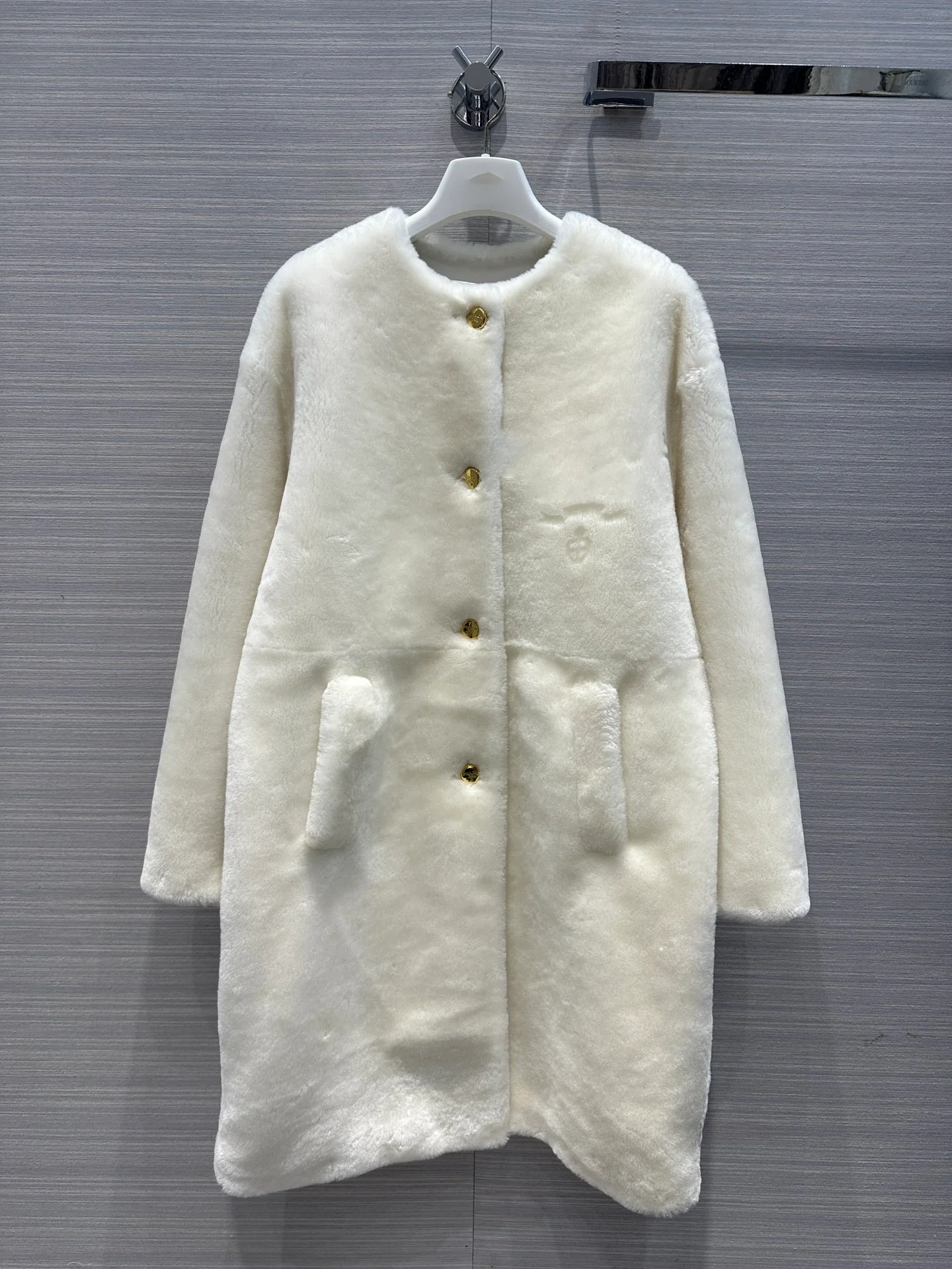 

2023 women's pure handmade fur one long coat