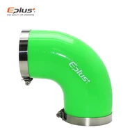 ท่อซิลิโคนอเนกประสงค์ EPLUS ข้อต่อ 90 องศา สำหรับรถยนต์ อินเตอร์คูลเลอร์ ท่อไอดีเทอร์โบ ข้อต่อซิลิกาเจล สีเขียว หลายขนาด 2