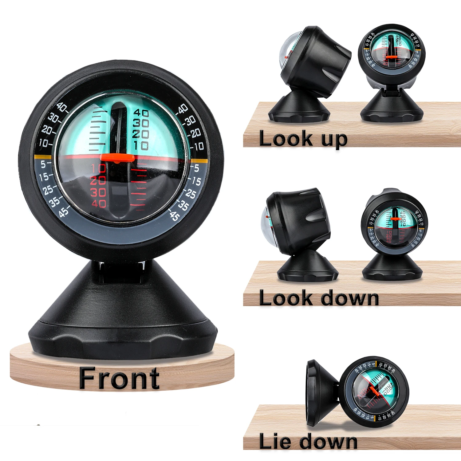 RZ Portable Angle Slope Car Vehicle Inclinometer Indicator Gradient Balancer Tool Meter Level Tilt Gauge Road Safety Instrument 5