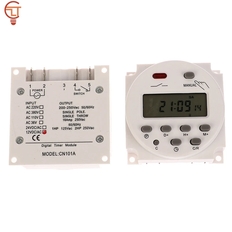 1Pc-CN101A-12V-24V-110V-220V-Digital-LCD-Power-Timer-Programmable-Time ...