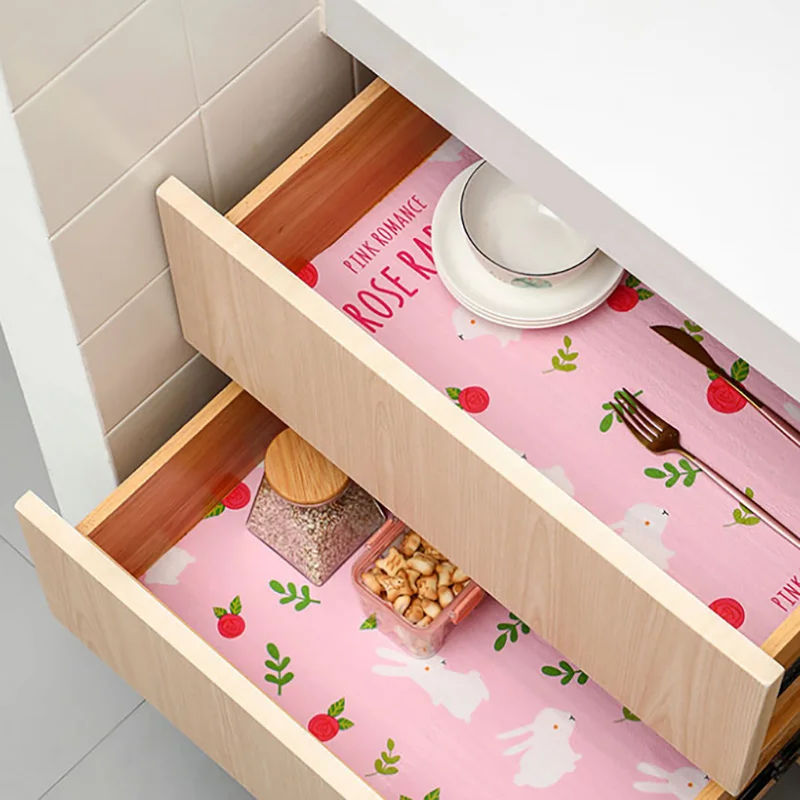 30/45x200cm Drawer Liners Cabinet Mats Moisture-proof Diy Cropped