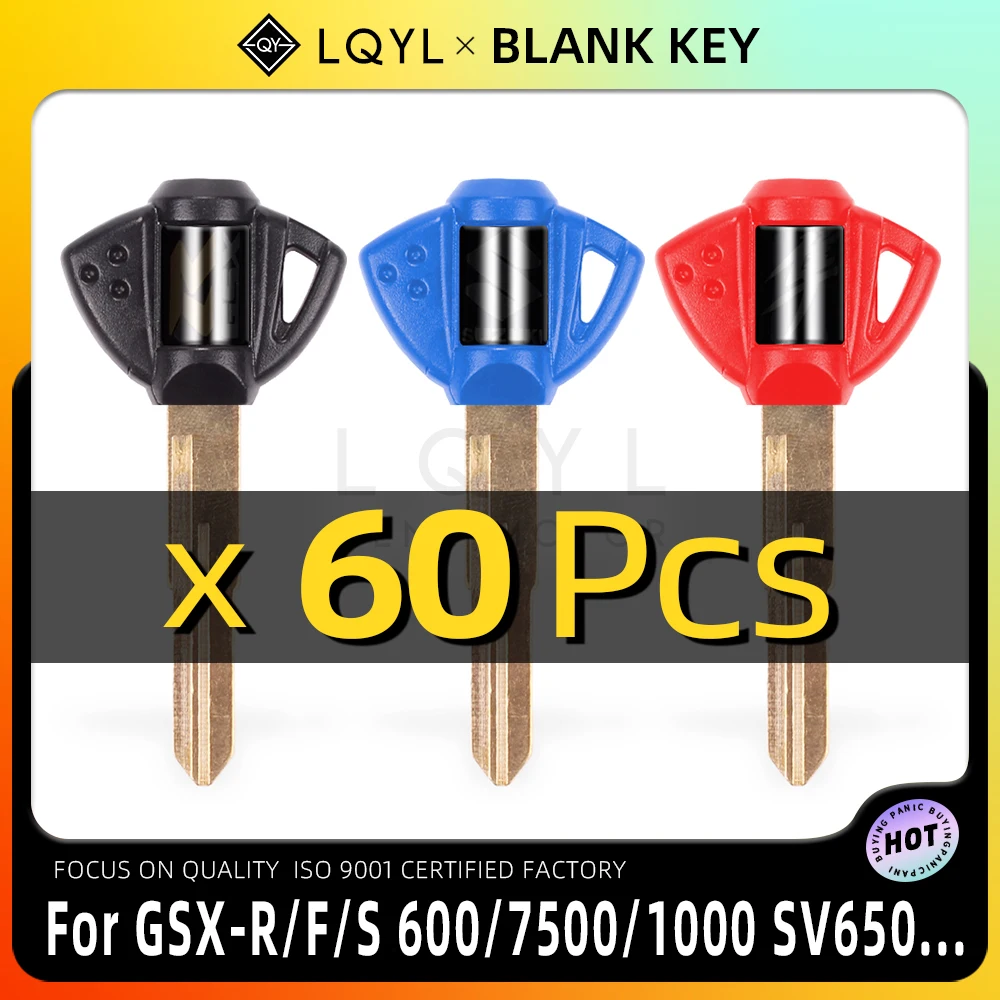 60Pcs Blank Key Motorcycle Replace Uncut Keys For Suzuki GSX600F GSR750 GSX750F GSXR600 GSXR750 GSXR1000 GSXR1300 SV650 GSX1300 key cut blade can be loaded with chips 1 blank motorcycle keys for suzuki gsr400 gsr600 06 12 gsr750 11 12 sfv650 sfv400