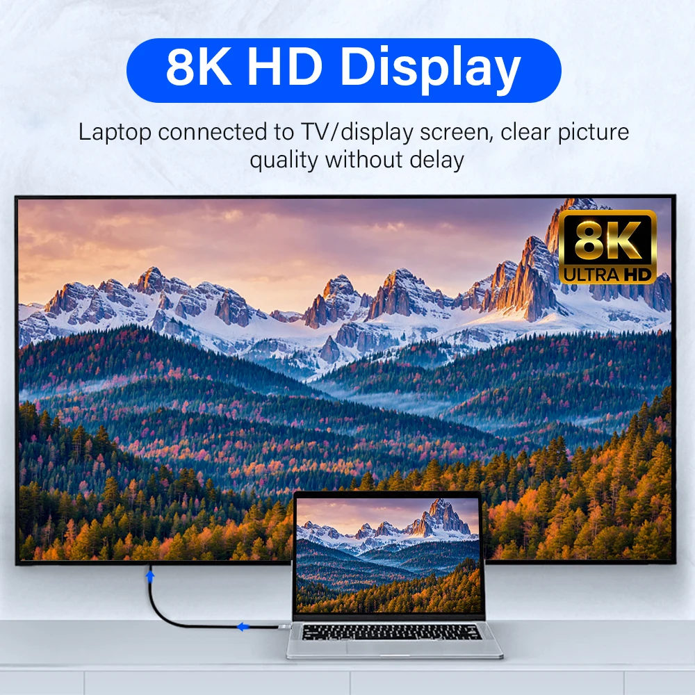 Ultra High-Speed 8K HDMI Cable with HDR & EARC, 48Gbps, 5M