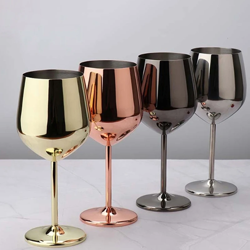 500ml Stainless Steel Cocktail Wine Glass - Elegant Bar and Restaurant Drinkware