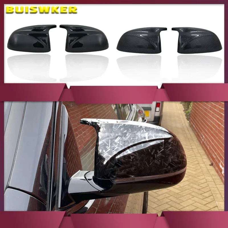 

Крышка зеркала заднего вида для BMW X5 G05 X4 G02 X3 G01 2018 ~ 2020, глянцевая черная сменная крышка, автомобильные аксессуары 2019