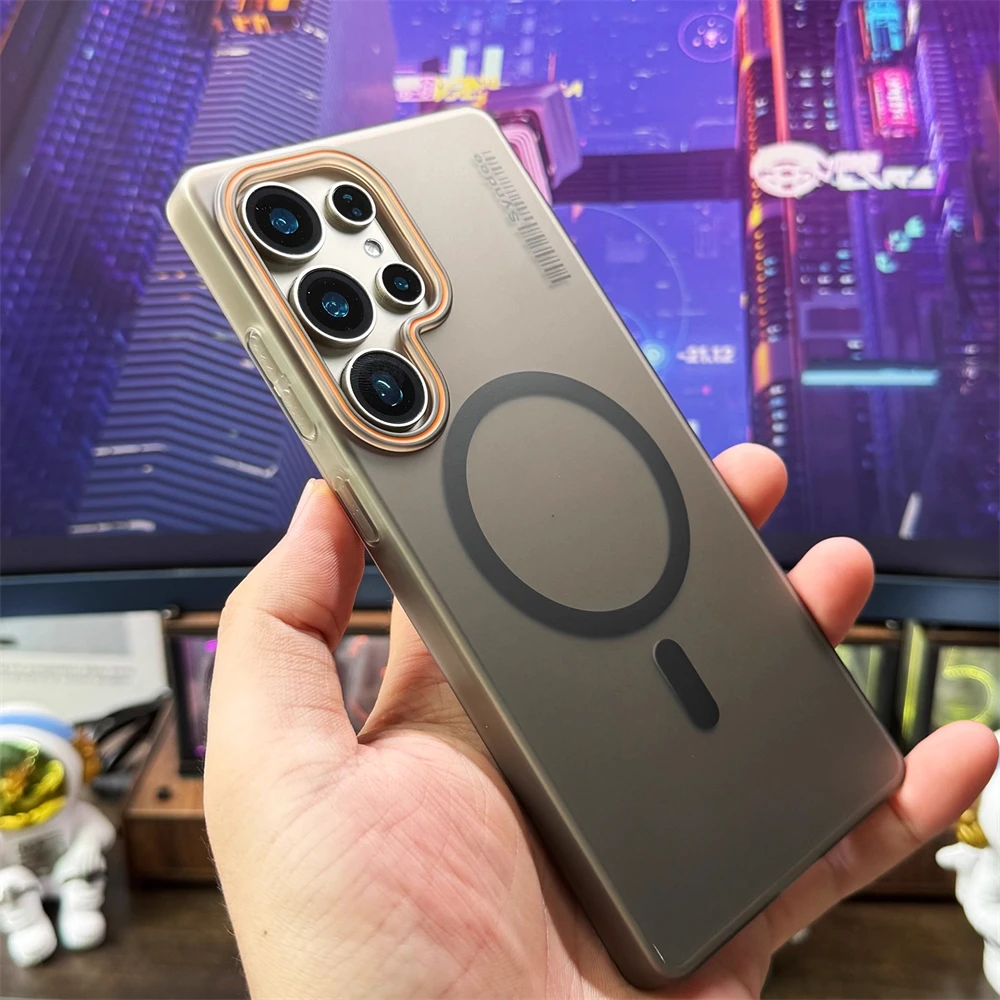 Ultra Thin Matte Magnetic Case with Wireless Charging Compatibility