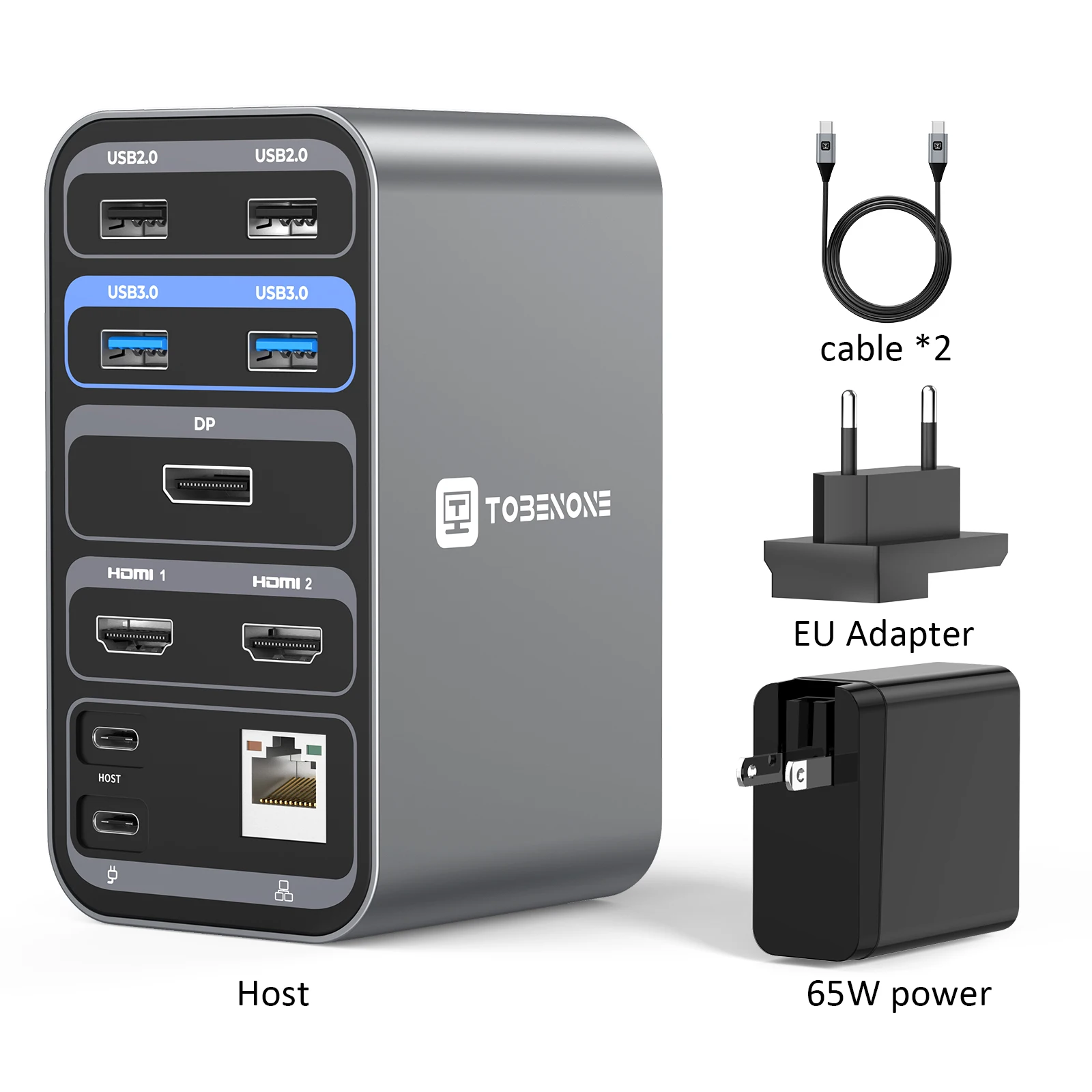 USB-C Dock - Dual Monitor HDMI - 65W PD - USB-C Docking Stations, Universal Laptop Docking Stations