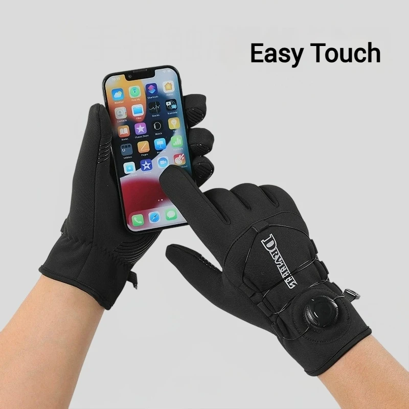 Unisex Winter Fishing Cycling Glove  Warm Touchscreen Gloves Skiing Snowboard Non slip Thermal Lining Mittens