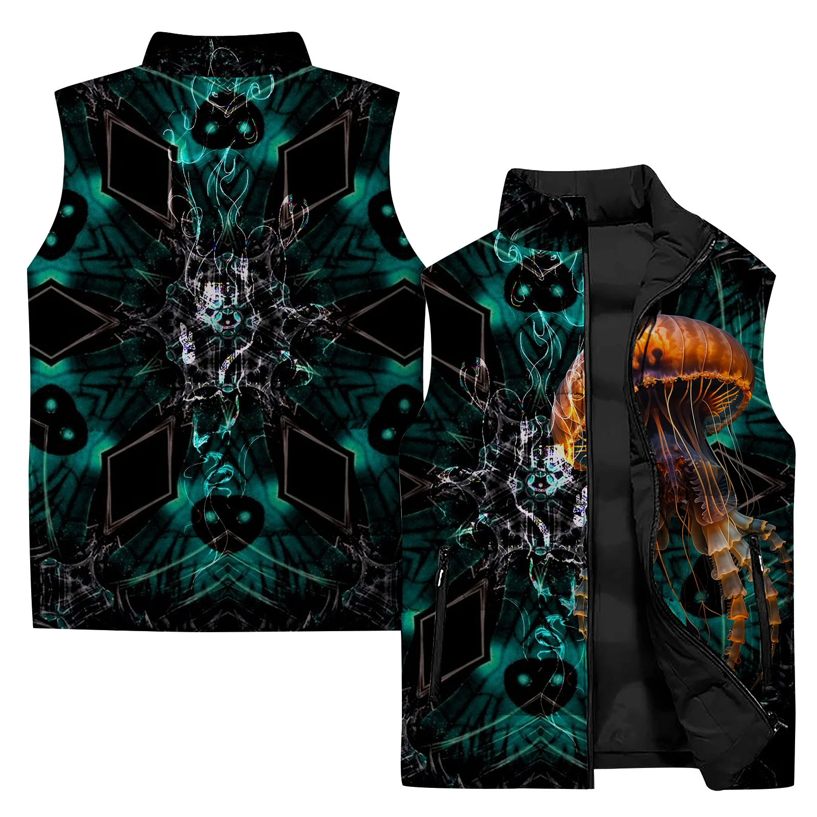 thumbnail image 1 of Chaleco de punto de dragón para hombre Chaquetas de gato para hombre Invierno cálido Moda Animal Fresco Durable Ropa para hombre Novedades en abrigos y chaquetas, 1 of 5