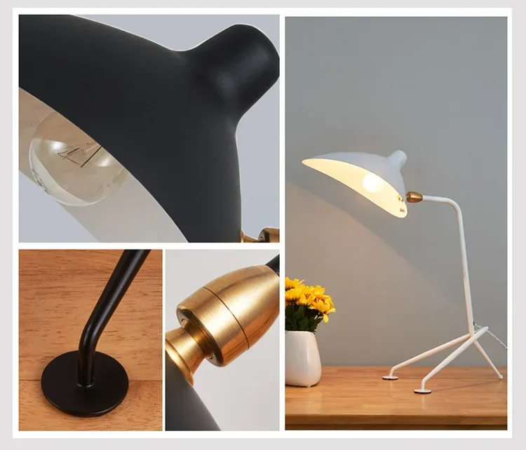 Description Picture 4 of itemFrench Designer Tripod Table Lamps Desk Light for Study Reading Beside Bedroom