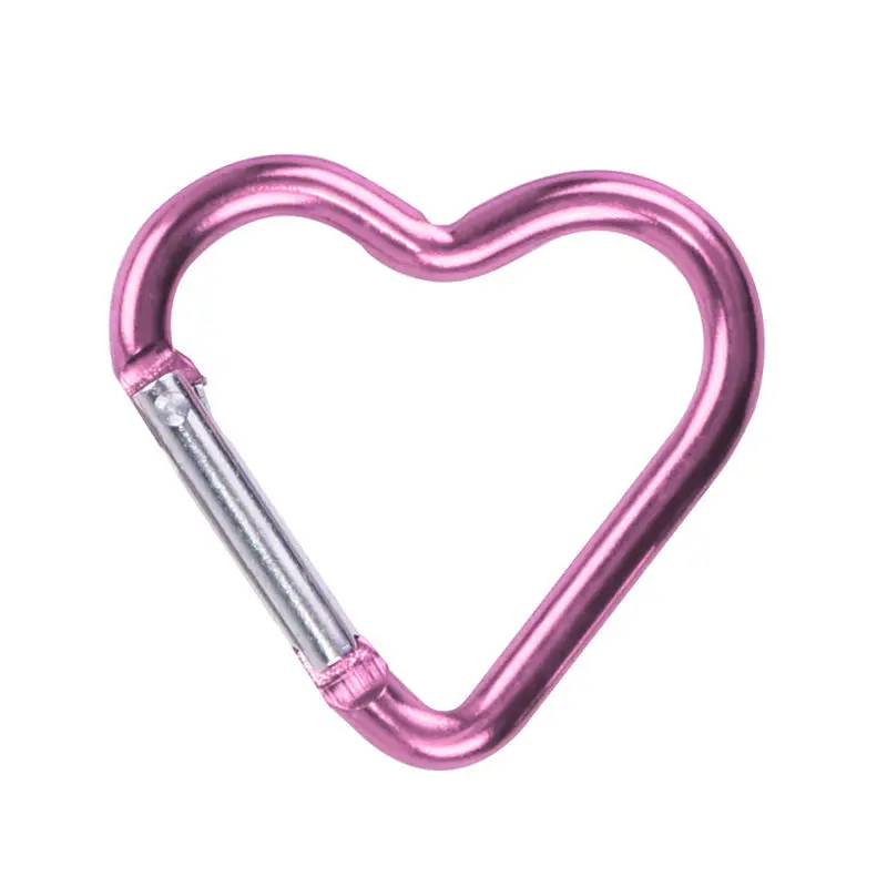 Climbing Carabiner Outdoor Carabiner Heart Shape Keychain Clip Aluminum Alloy Rings Climbing Clips Spring Snap Hook Carabiner Durable