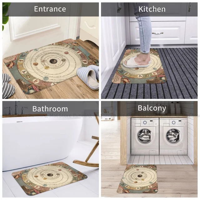 Rejtély Tarot Kártya Hálószoba Szőnyeg Vintage Zodiac Kör Horoszkóp Ajtó Konyhai Szőnyegen Kültéri Otthoni Dekoráció - Image 4