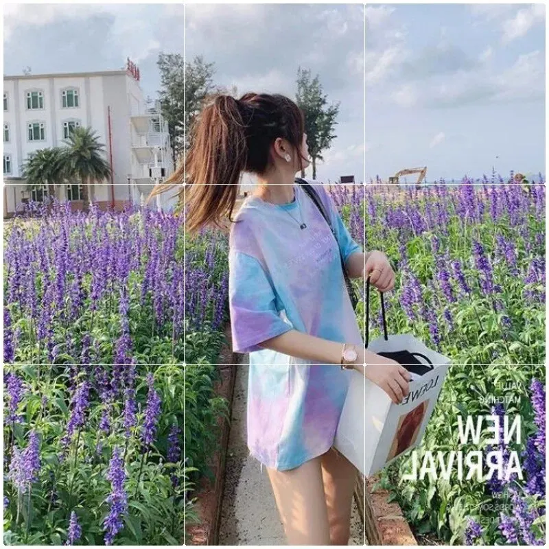 여성용 루즈 반팔 티셔츠, 여름 캐주얼, 기본 셔츠, 학생 상의, 여성 의류