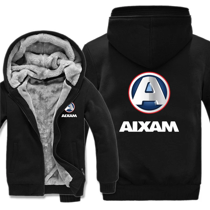Winter Aixam Hoodies Zipper Thick Unisex Aixam Sweatshirt Man Warm Coat Fleece Streetwear Jacket 2