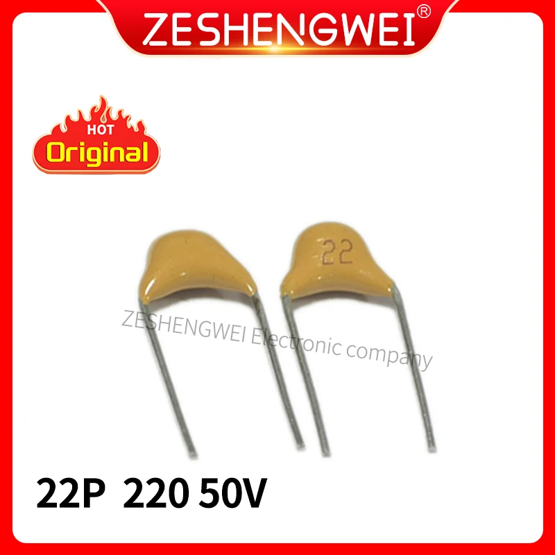 100PCS 22PF 5% 5.08MM 220 50V 22P Multilayer Monolithic Ceramic Capacitor 0805 100pcs lot multilayer ceramic capacitor 30pf 300 50v p 5 08mm