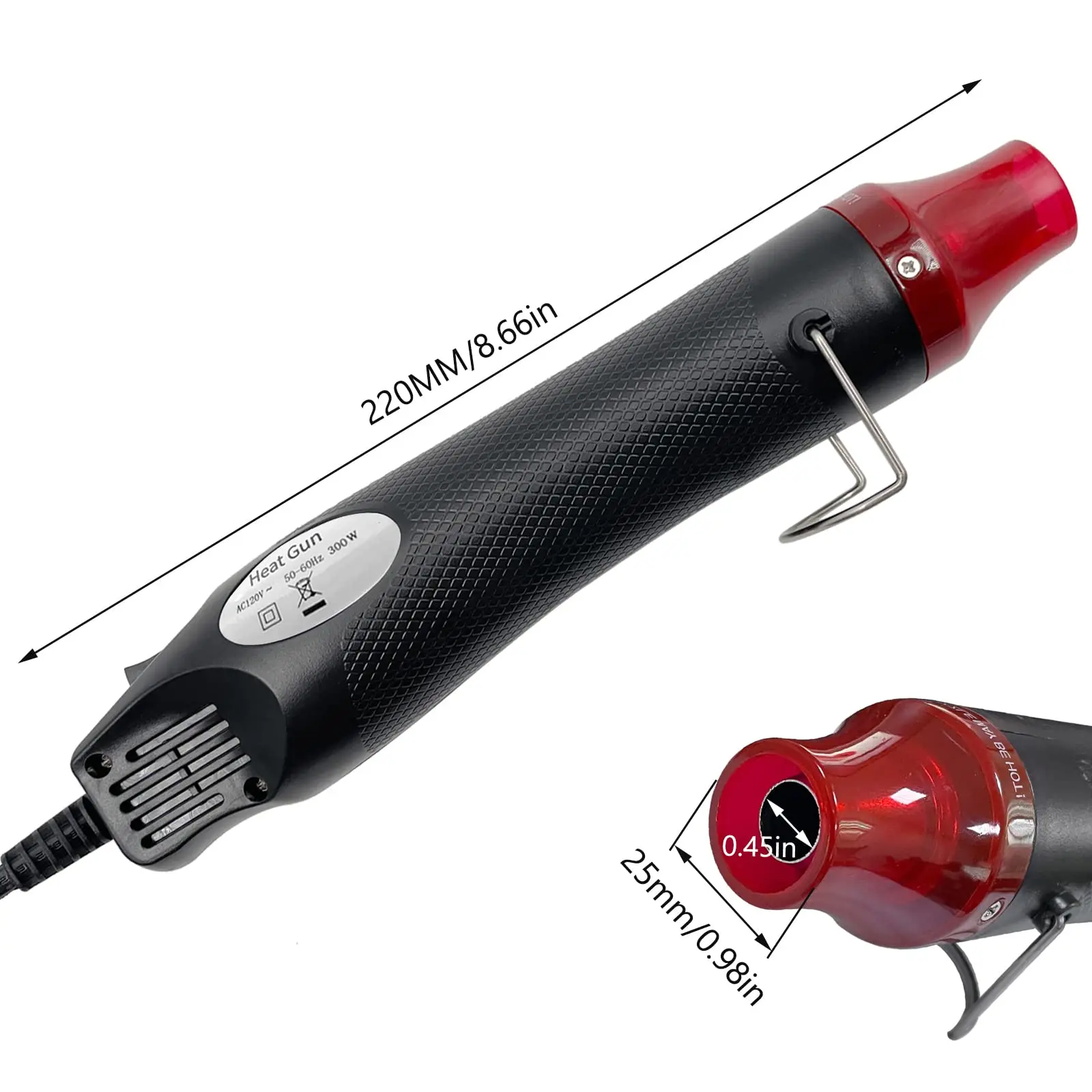 110V/220V US EU Standard Hot Air Gun Mobile Phone Repair Tool Hair Dryer Welding Support Seat Shrink Plastic Air Heat Gun 300W 3