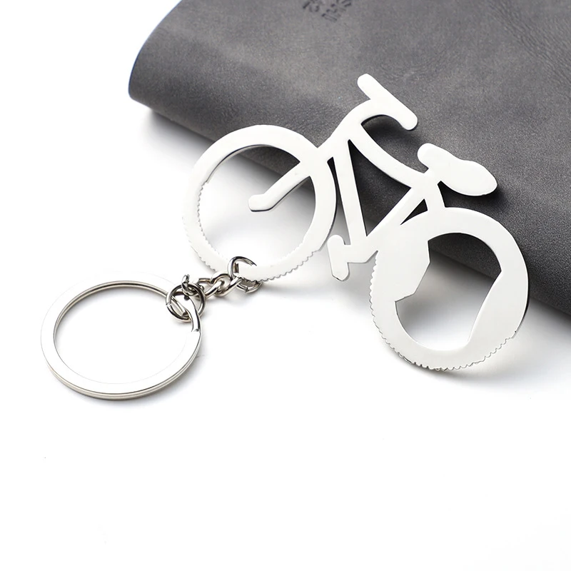 

Hot 1Pc Creative Metal Beer Bottle Opener Cute Bike Bicycle Keychain Key Rings for Lover Biker Bottle Openers Wedding Gift