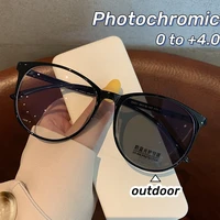 2024 Intelligent Photochromic Reading Glasses Large Anti Blue Light Far Sight Eyeglasses Women Men Outdoor Presbyopia Glasses 1