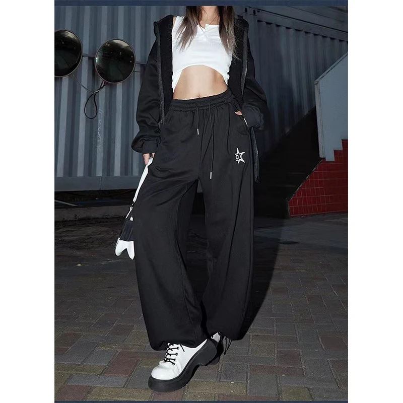 MEXZT Y2K Oversized Sweatpants Women Harajuku White Wide Leg MEXZT Y2K Oversized Sweatpants Women Harajuku White Wide Leg