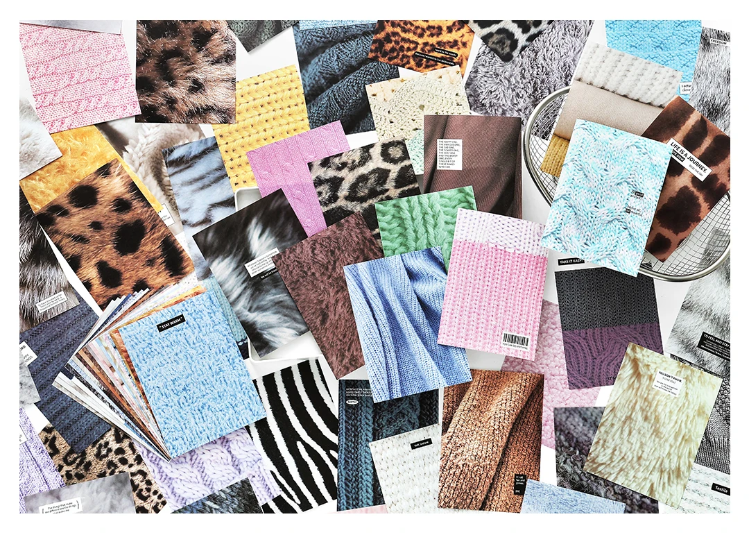 JIANQI 40 Stück Vintage Wollstoff Blumenpapier DIY Scrapbooking Collage Schreibwaren Dekor Tagebuch Bastelmaterial Set – Detail 5