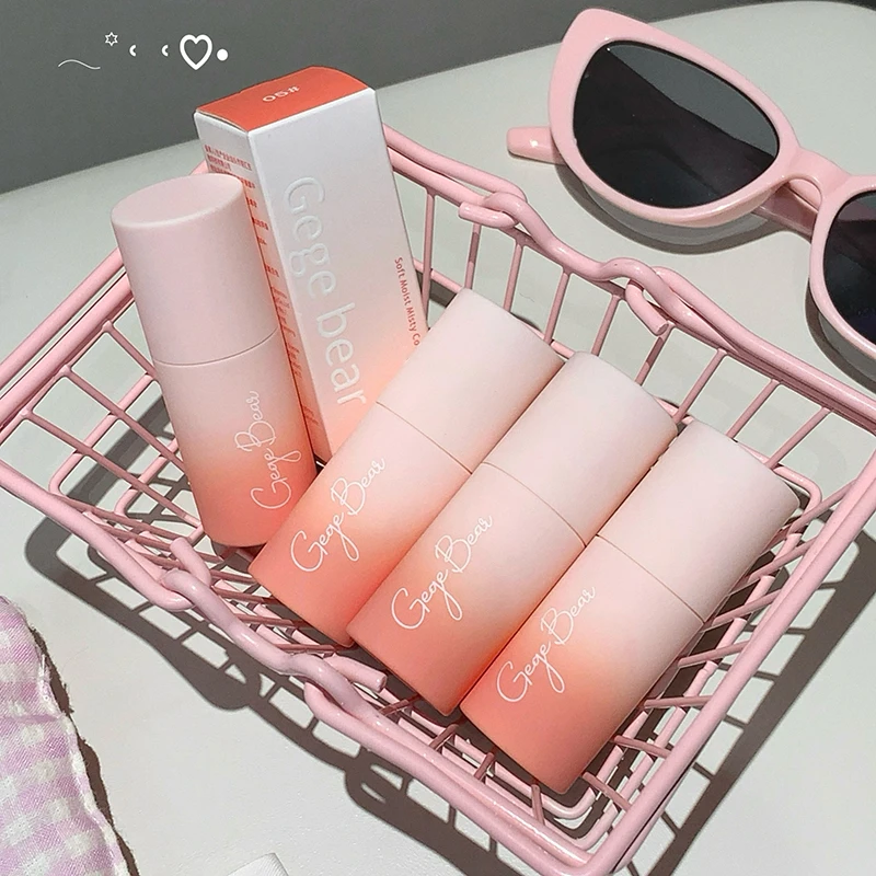 Gege Bear Soft Matte Blush Stick Moisturizing Natural Matte Tender Eeasy To Blend Rouge Stick_voghion.com