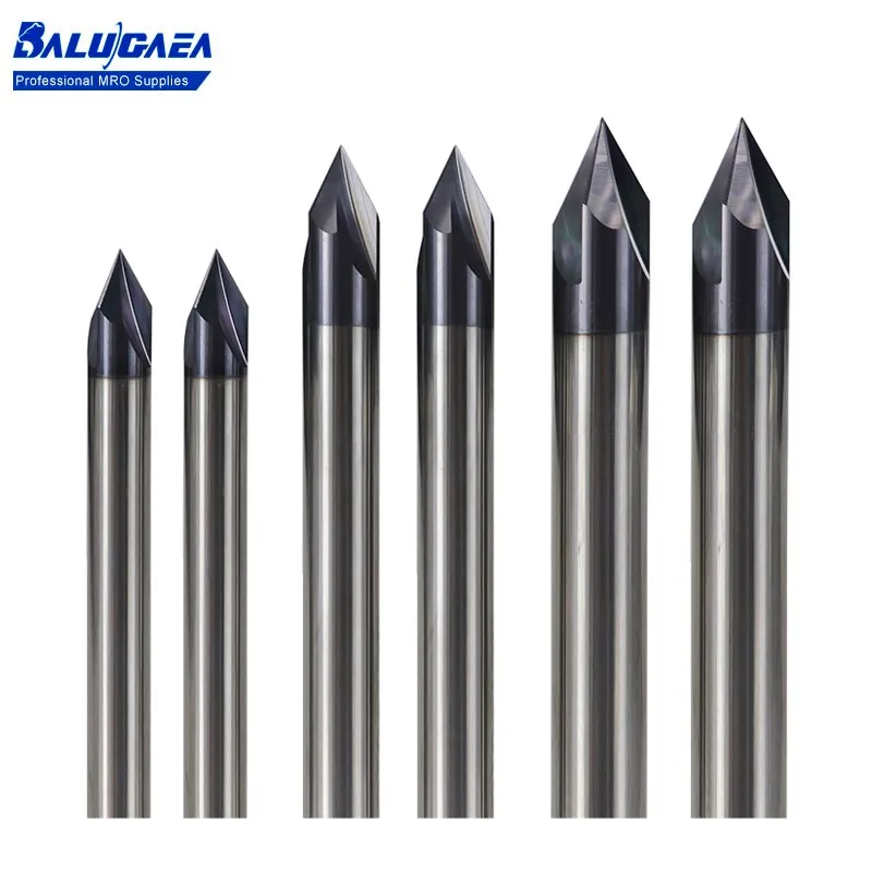 Carbide Chamfering Milling Cutter 60 Degrees 3 Flutes Deburring End