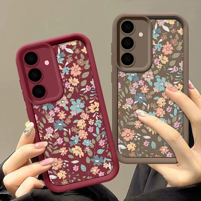 Romantic Flowers Soft Tpu Silicone Phone Case For Samsung Galaxy A54 5g 