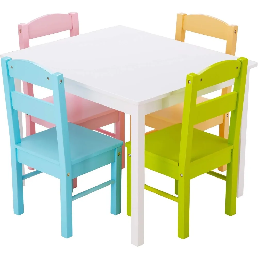 Children Furniture Sets,  Wood Activity Table & Chairs for Children Arts, Crafts, Homework, Snack Time, Children Furniture Sets images - 6