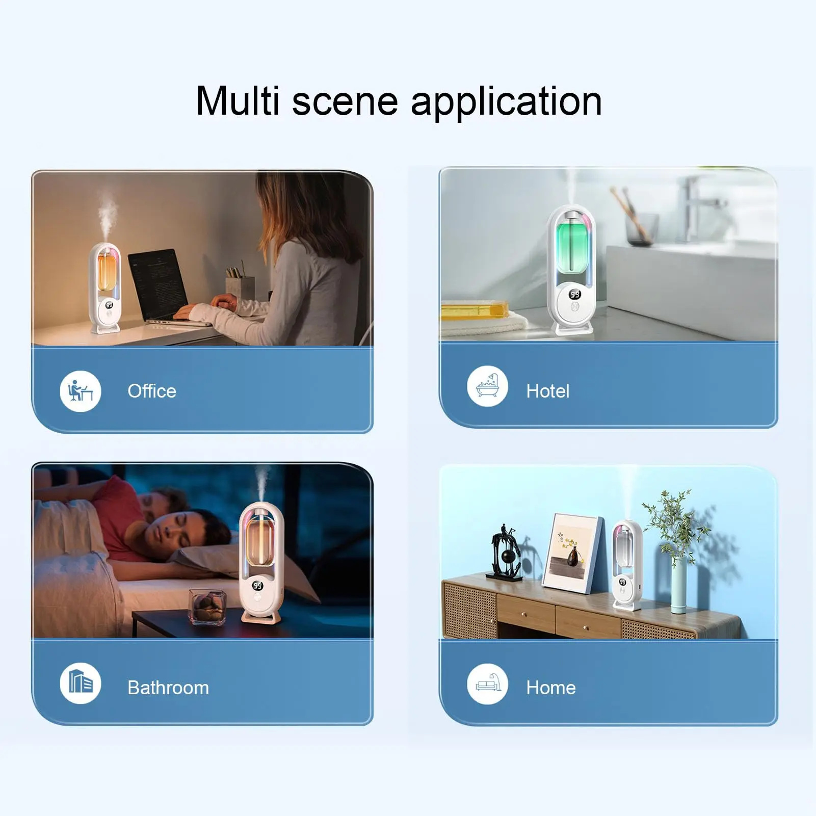 Humidifier Aroma Oil Automatic Perfume Diffuser - Wall Mounted Aromatherapy Humidifier for Home Use 40ml Single Unit